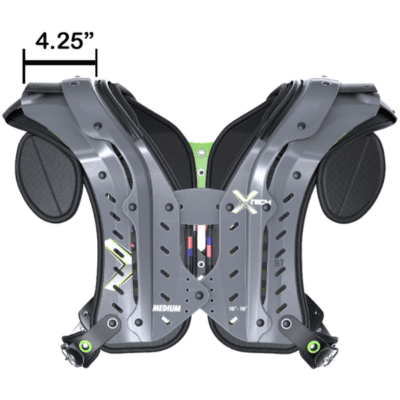 XTECH Standard arch shoulder pad option for players who need broader contact coverage