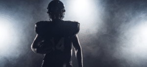 Graphic illustrating how position-specific needs affect football pad selection, featuring visuals of different football positions and tailored protective gear.