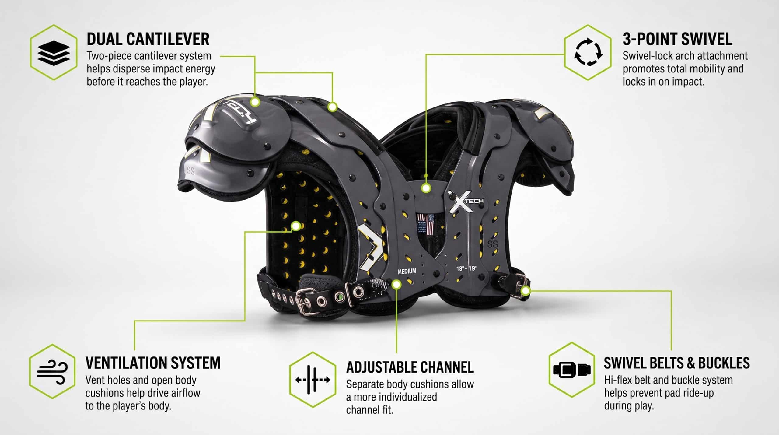 Football Shoulder Pads | XTECH Pads